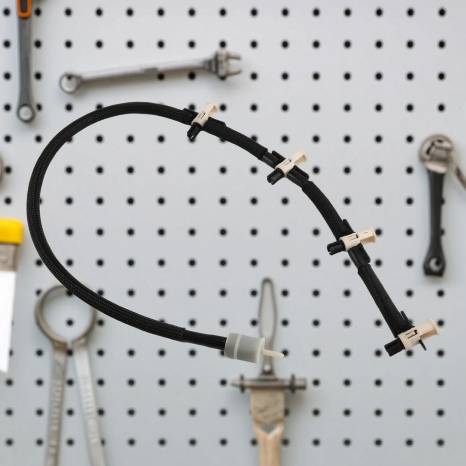 Fuel Hose Assembly Curved Fuel Hose with Clip Fittings Oil Resistant Ethanol Tolerant for Engine Repair, Vehicle Maintenance
