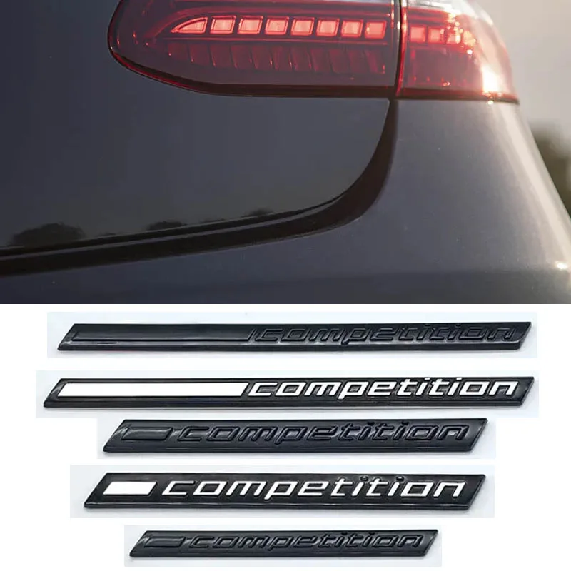 Chrome Silver Black COMPETITION Emblem For Thunder Edition M1 M2 M3 M4 M5 M6 M7 M8 X3M X4M X5M X6M Car Trunk Logo Badge Sticker