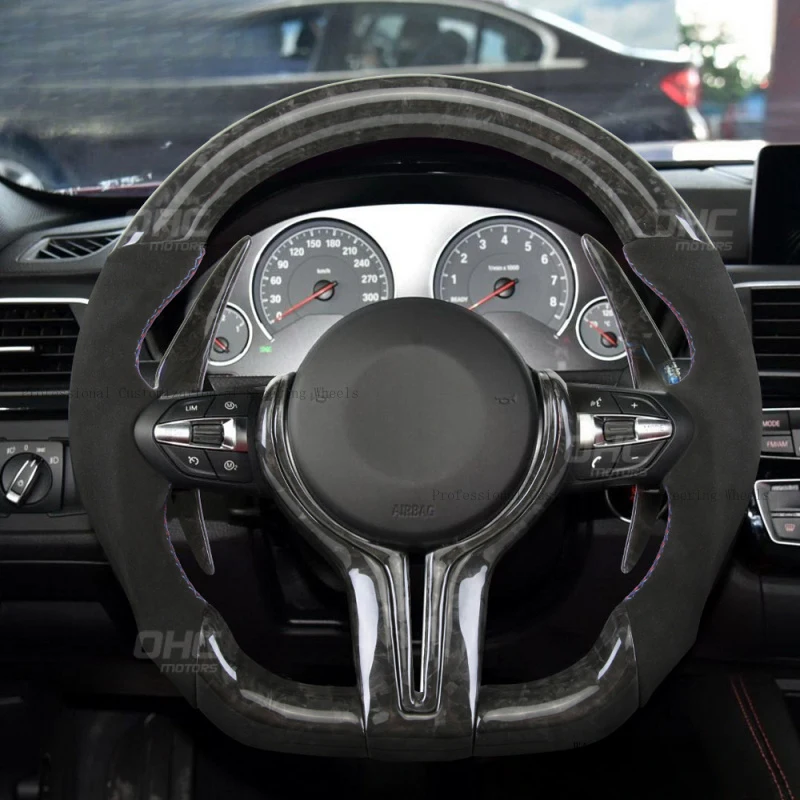for BMW 1-7 Series, X1-6, M3-6 forged carbon fiber flat-bottom steering wheel modification