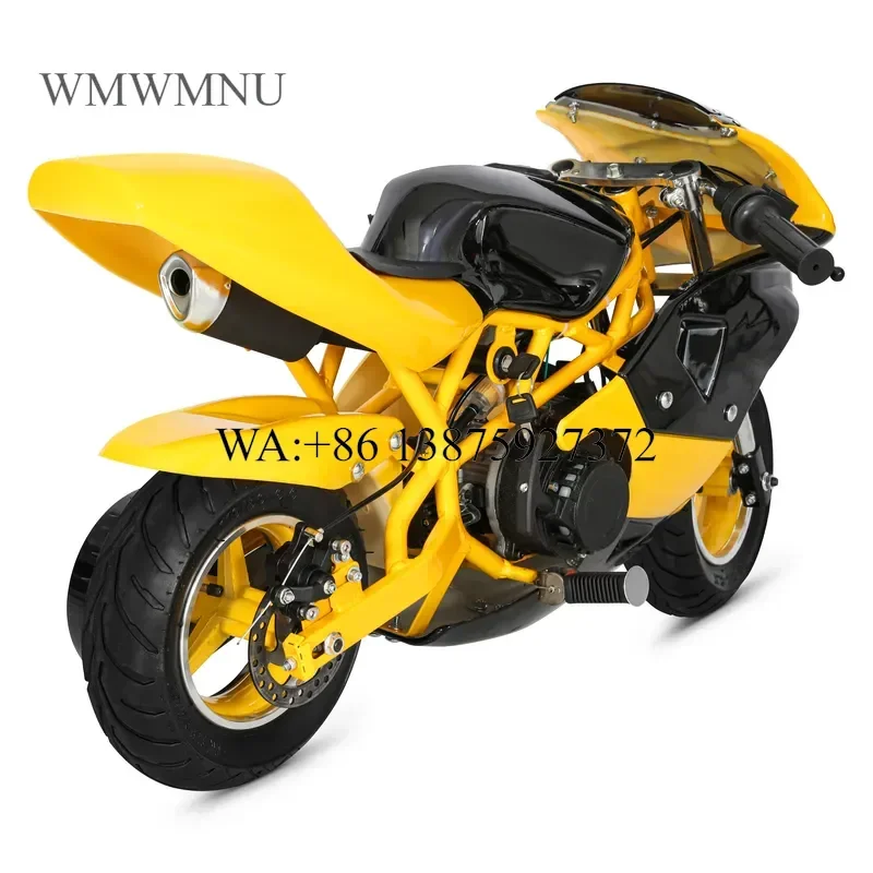 Wmwmnu Mini Pocket Bike 50cc Gas New CE Certified 2-Stroke Disc Brake Max Speed Under 40km/h for Sale