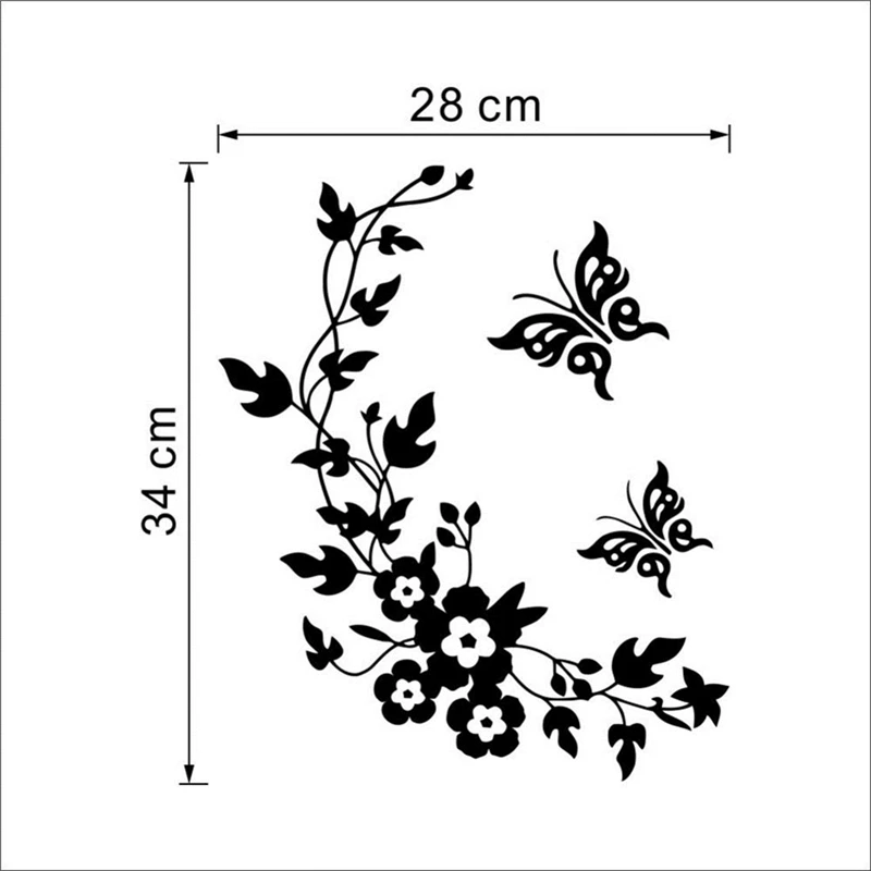 1PCS Funny Novelty Butterfly Flower Toilet Seat Sticker Decal Fashion 3D Wall Stikcers On The Wall Home Decoration