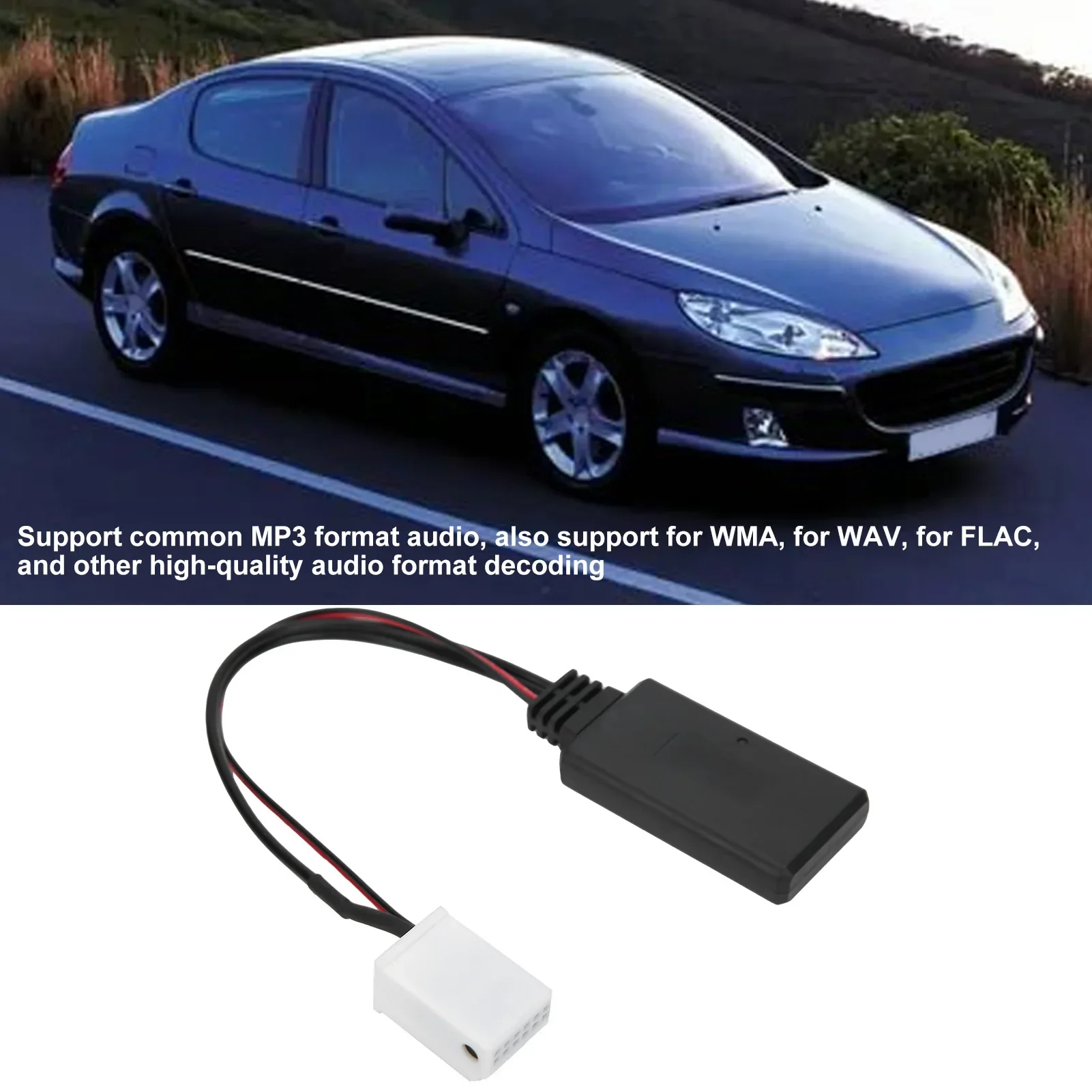 Stereo AUX Cable Adapter Radio RD4 Bluetooth Module Fit For Citroen C2 C3 C4 C5 C6 Berlingo