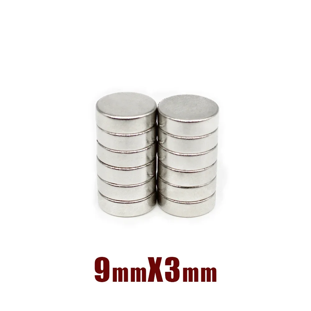 10/20/50/100/200/300PCS 9*3mm Small Round Rare Earth Magnet 9x3mm Permanent Neodymium Magnet Strong N35 Disc Search Magnet 9x3