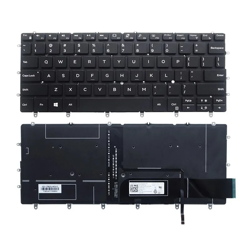 

Новая клавиатура LL+ для ноутбуков DELL XPS 13 9380 9370 9305 7390, английская раскладка (США), с подсветкой, черная