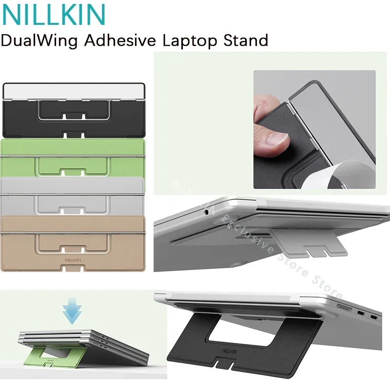 Nillkin For Portable Laptop Stand For 13-16 inch Adjustable Foldable Notebook Computer Bracket Premium Leather Base For Macbook