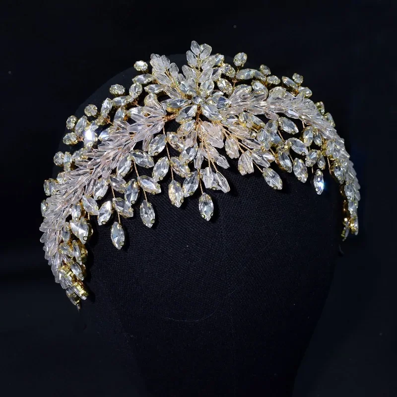 

European and American bride headband, pressure hair styling rhinestone headband