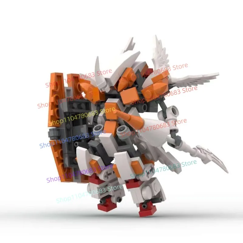 New Original MOC Sci-Fi Mech Exoskeleton Angel, Building Block Toy, Collectible Ornament, Holiday Gift