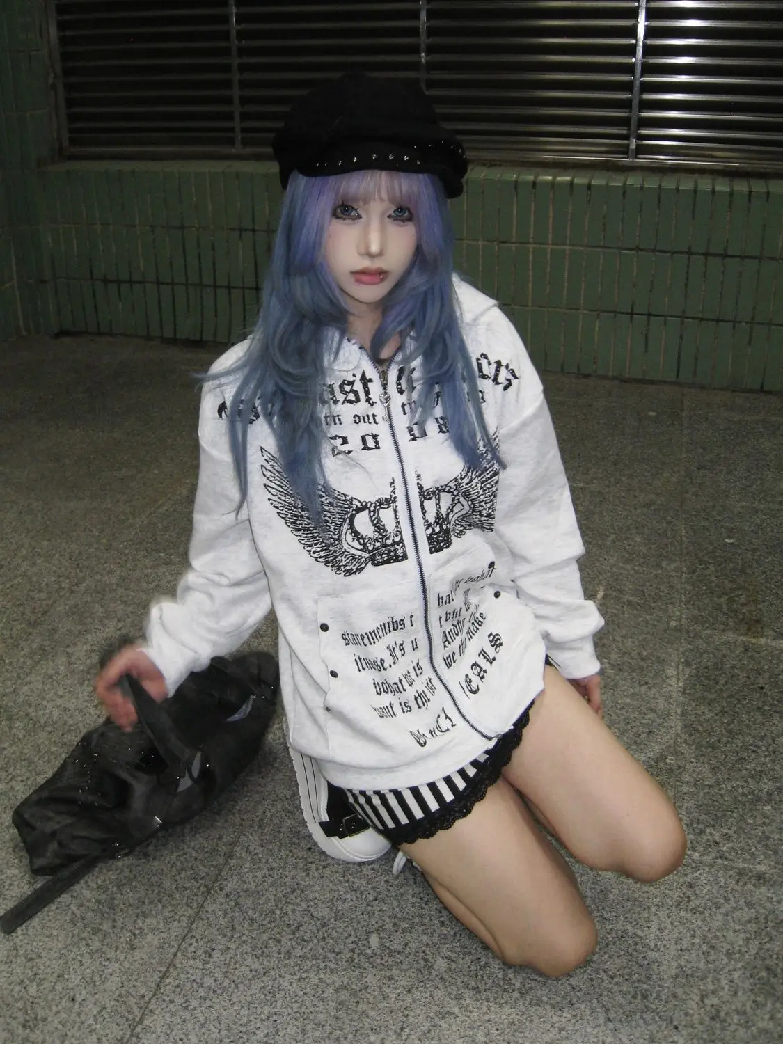 เสื้อฮู้ดพิมพ์ลายสับคัลเจอร์ ฤดูใบไม้ผลิ 2026 สำหรับผู้หญิง แขนยาว ทรงโอเวอร์ไซส์ สไตล์ฮาราจูกุ กอธิค พังก์ อีโม แจ็คเก็ตสำหรับงานปาร์ตี้ ยุค Y2K