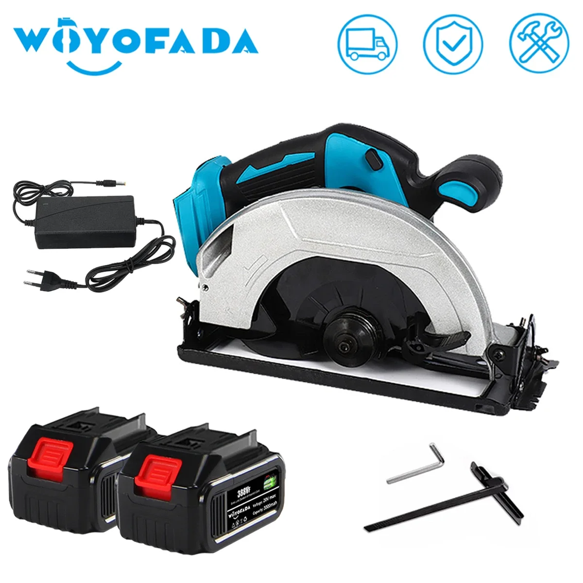 WOYOFADA 180mm Electric Circular Saw Power Tools Dust Passage Handsaw Multifunction Cutting Machine For Makita 18V Battery