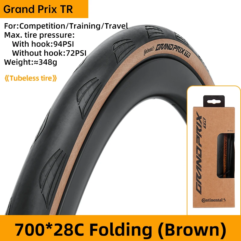 Continental Grand Prix TR Road Bicycle Tires 700c Tubeless Clincher Bike Tyre 700x28 700x30 BlackChili Compound Bike Accessories image 3