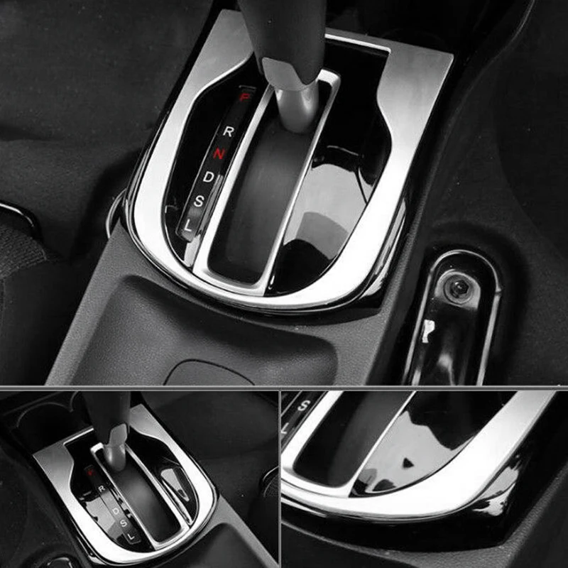 ABS Chrome Konsola centralna samochodu Dźwignia zmiany biegów Panel pokrywy Wykończenie Wnętrze samochodu Dla Honda City 2014-2019