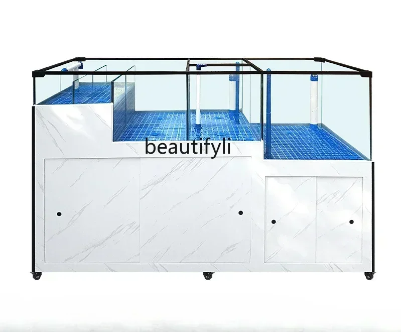 

cqySeafood Fish Tank Special Mobile Seafood Pool Refrigeration Integrated Supermarket Fish Pond Shellfish Crab Tank