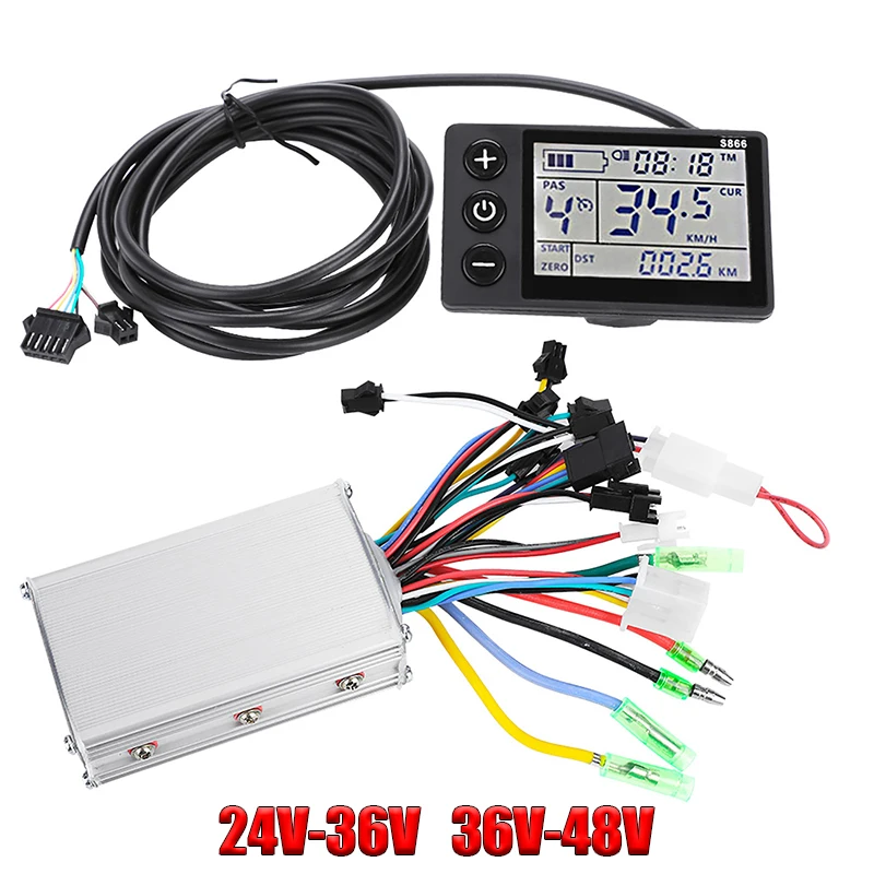 24V-48V Wodoodporny panel wyświetlacza LCD Skuter elektryczny Zestaw kontrolera bezszczotkowego Elektryczny kontroler bezszczotkowy Akcesoria rowerowe