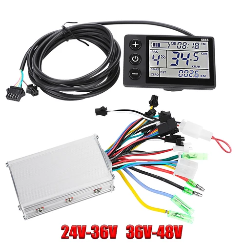 Panel de pantalla LCD a prueba de agua, Kit de controlador sin escobillas para Scooter Eléctrico, accesorios de ciclismo, 24V a 48V