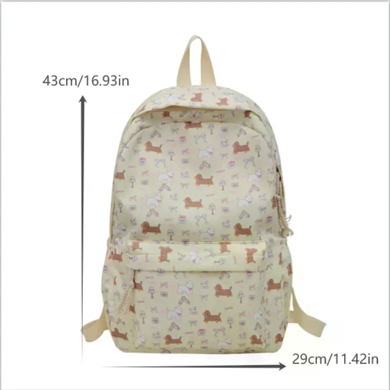 حقيبة ظهر لطيفة مطبوعة على شكل جرو دشهند على طراز الكلية حقيبة مدرسية للطلاب حقيبة سفر محمولة ذات سعة كبيرة حقيبة بناتي هدية عيد ميلاد #6