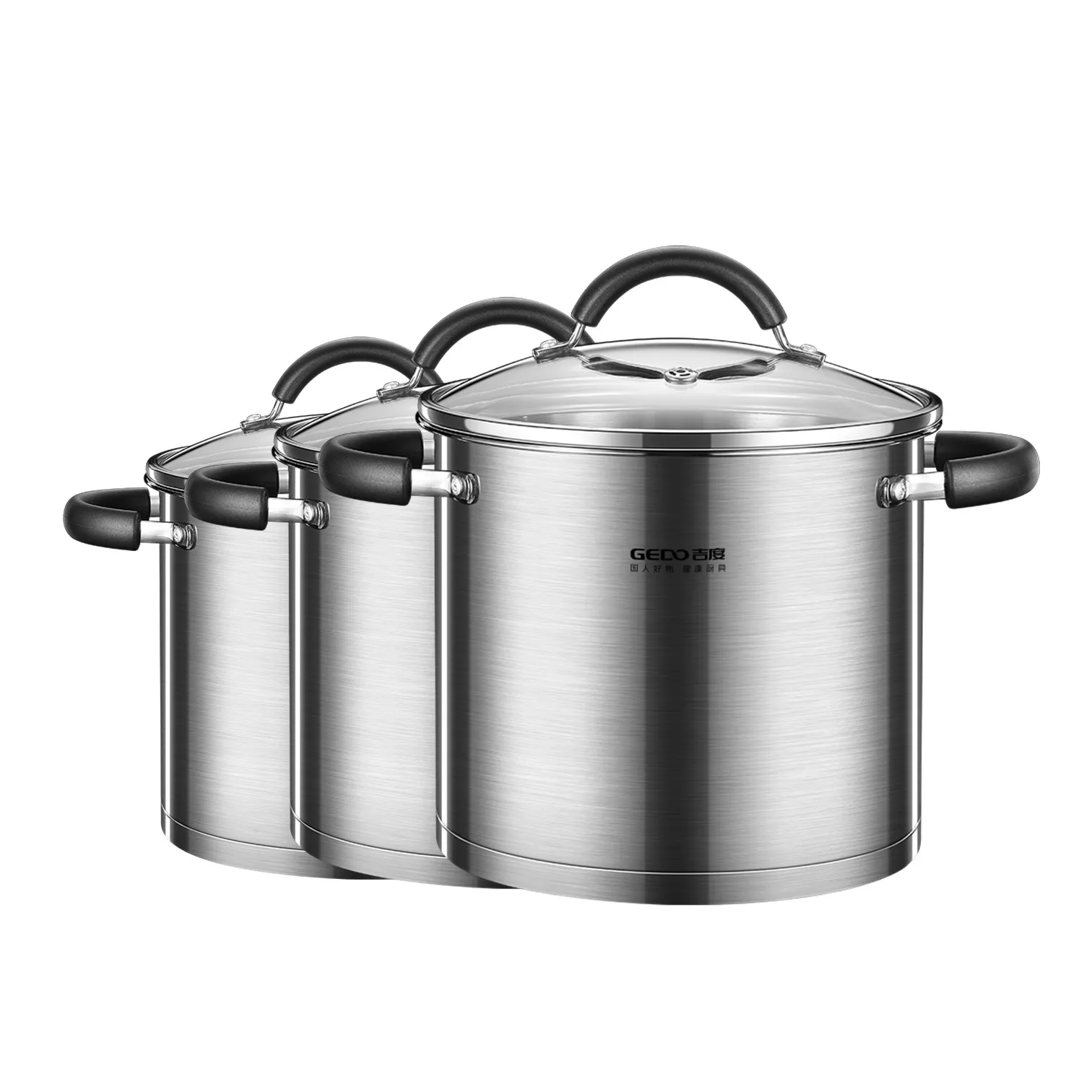 7.5/9.5/12.5L Ultra Large Stockpot LFGB Certified Pure 304 Stainless Steel Kitchen Saucepot Whole Chicken Stewing Pot with Lid