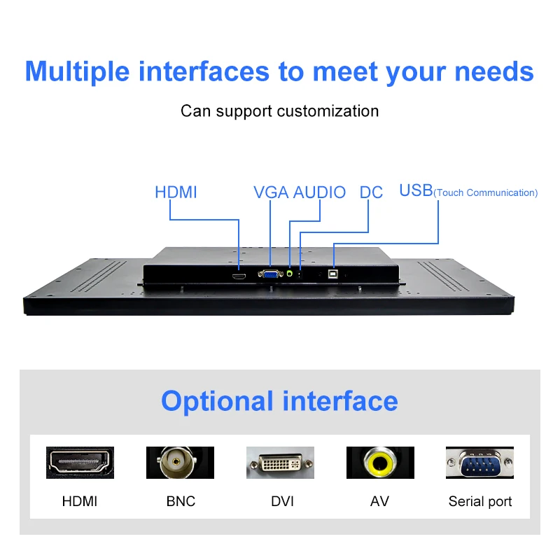 جزءا لا يتجزأ من 21.5 "3.8" 27 بوصة بالسعة اللمس LCD شاشة تعمل باللمس لوحة مسطحة تفاعلية مع واجهة DVI للخزانة #2