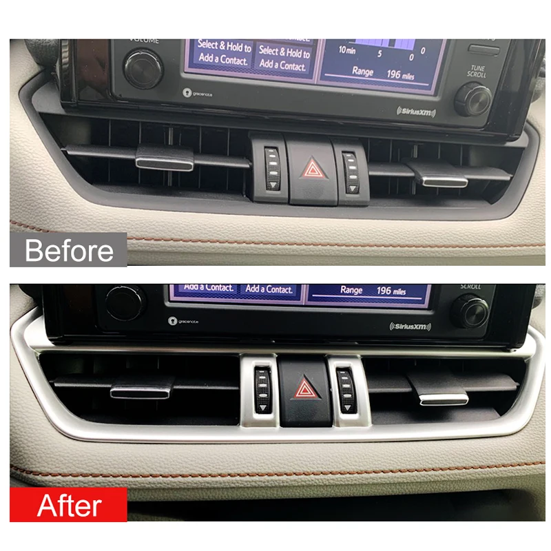 For Toyota RAV4 XA50 Hybrid 2019 2020 2021 2022 2023 2024 2025 Car Central Control Air Conditioning Vent Outlet Cover Sticker