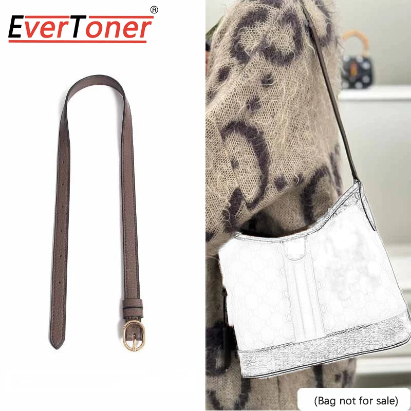 EverToner Bag Strap For GG Ophidia Shell Bag Genuine Leather Shoulder Strap Transformation Crossbody Bag Strap Accessories