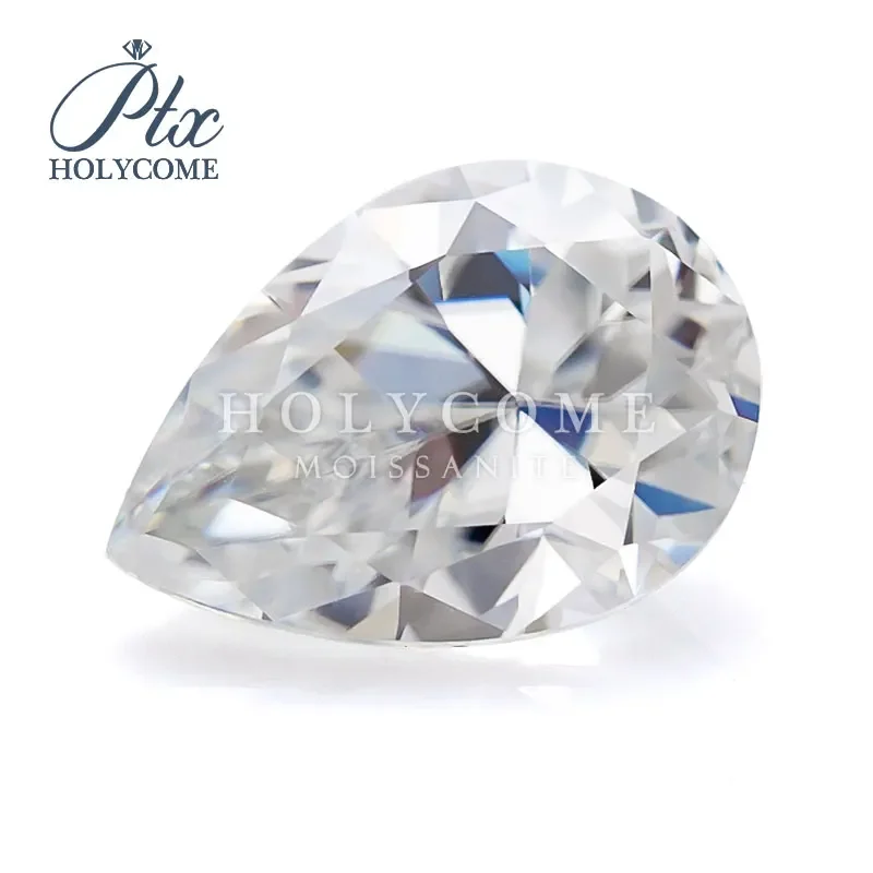 

Holycome Moissanite Diamond GRA Certificated DEF VVS1 Pear Cut Free Shipping OEM ODM Order Factory Supplier Wholesale Price