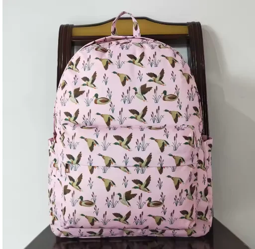 

Pink Baby Kids Boys Camo Ducks Dog Hunting Backpack Zipper Back Bags Toddler Children Outdoor Portable Daypack