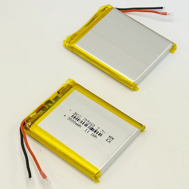 Batería de polímero de litio 705060 3,7 V 3000mAh para navegador GPS grabadora de conducción purificador de aire baterías recargables de polímero de litio