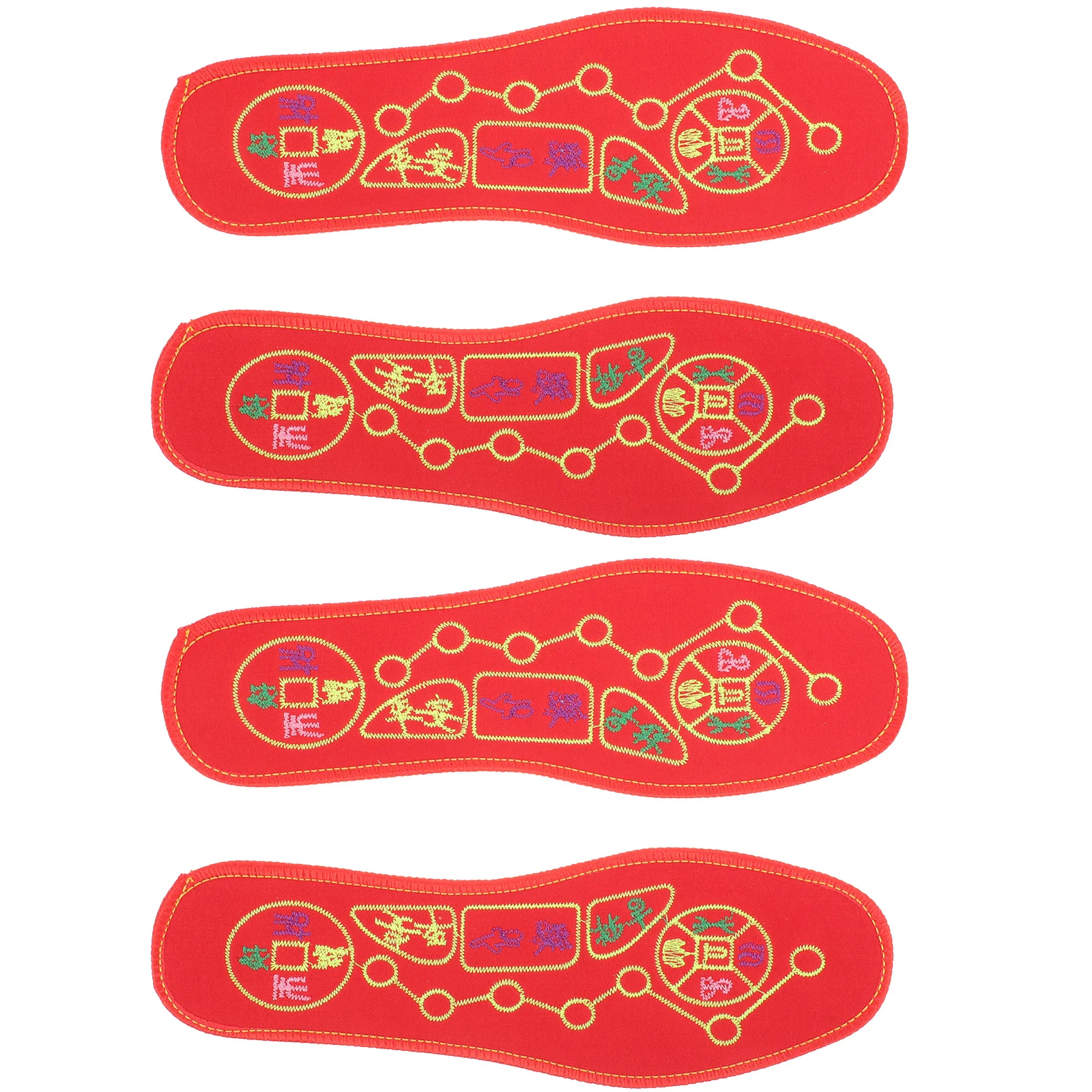 

2pcs 2 Pairs Lucky Insoles Red Shoe Liners Pads Size 41 Arch Support Foot Care Tools Sweat Absorbent Anti Odor Insoles Shoepad