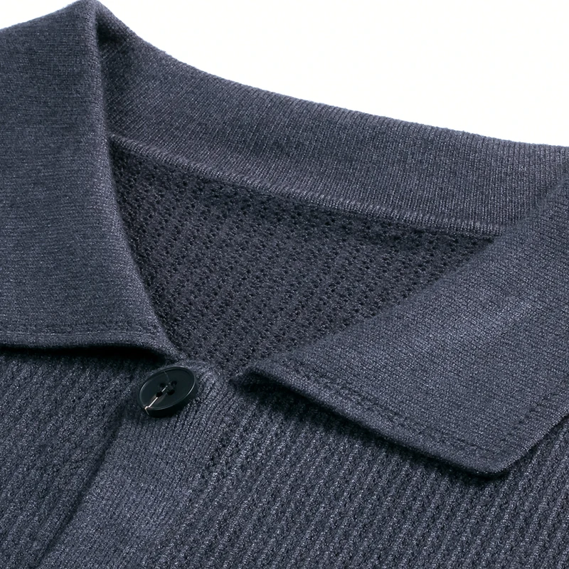 Cardigan in maglia cava delicato da uomo di alta qualità, maglione autunnale con bottoni monopetto con risvolto maglieria Versatile per l'uso quotidiano.