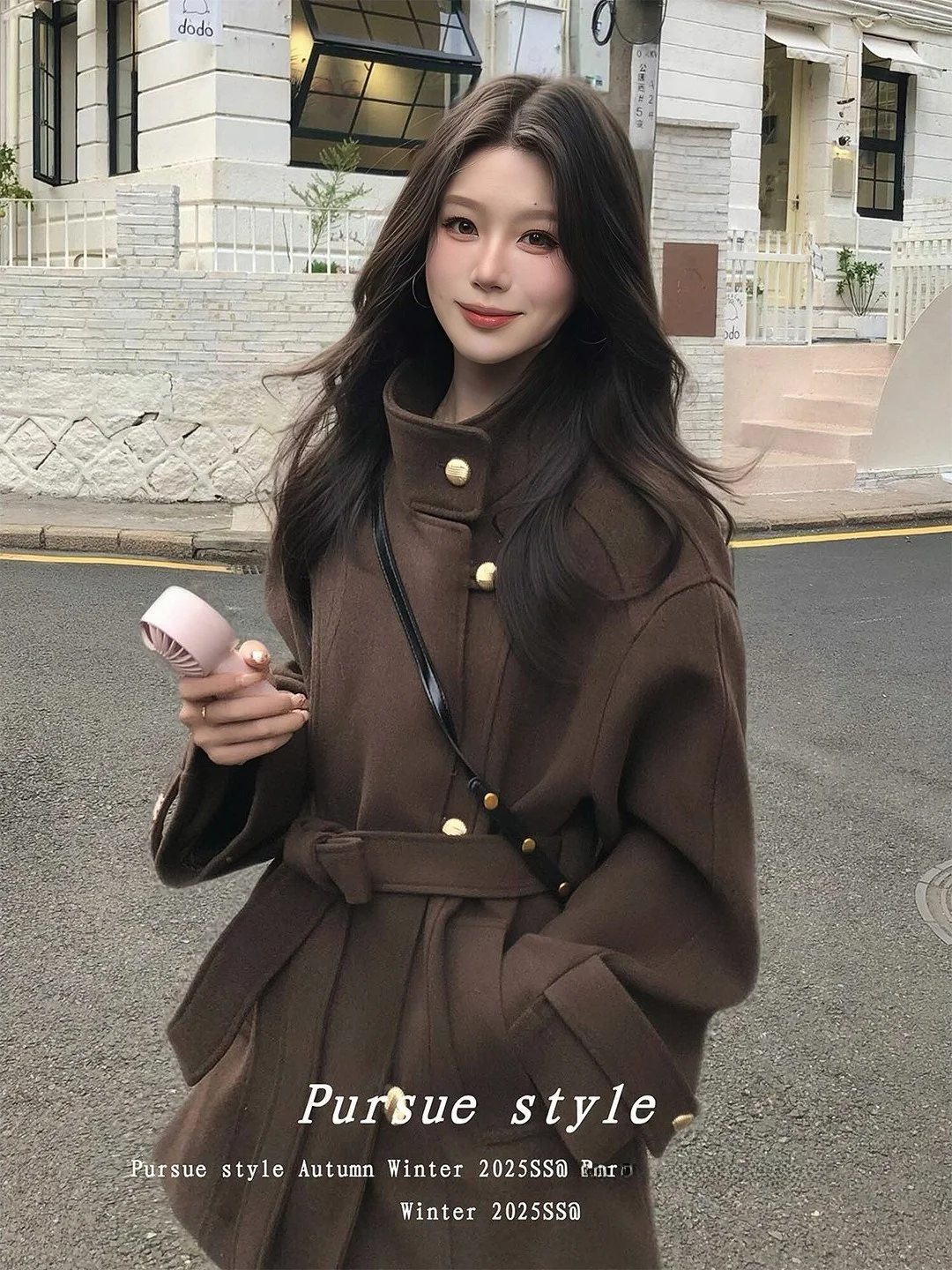 

Женское шерстяное пальто Moka Louie: осенне-зимняя модная элегантная куртка с поясом, подчеркивающим талию, премиум-класса, укороченная, в американском стиле