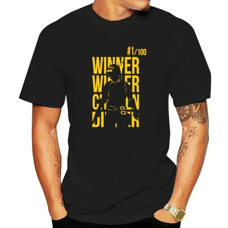 

100% pure cotton short-sleeved T-shirt with the victory pattern print of the popular shooting PC game for men