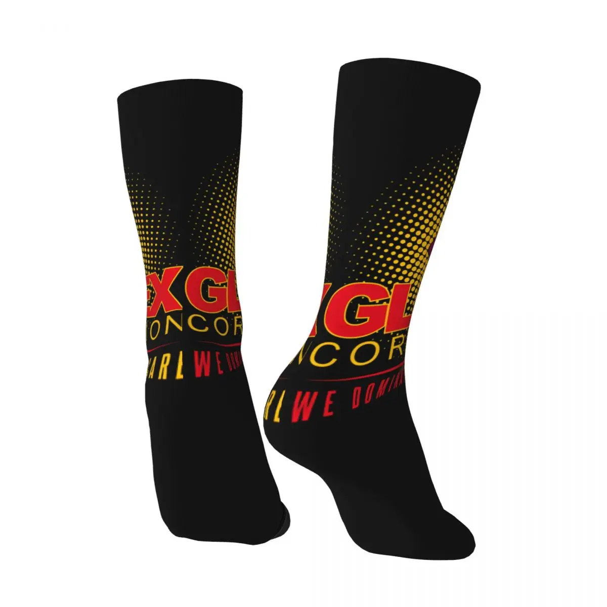 Retro Outstanding Men's compression Socks Unisex Globex Harajuku Pattern Printed Novelty Crew Sock