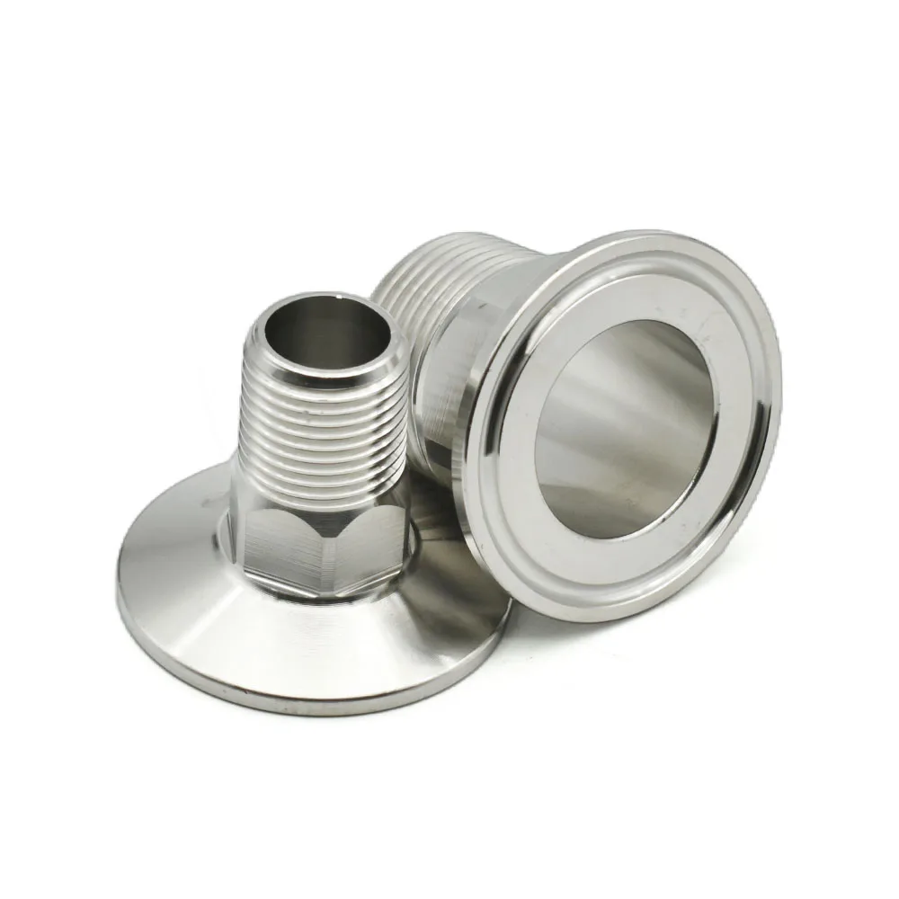 

1/4 "-2" SS304 316 Stainless Steel Hygienic grade quick External Thread BSPT Fitting For Three Clips Adapter Cast