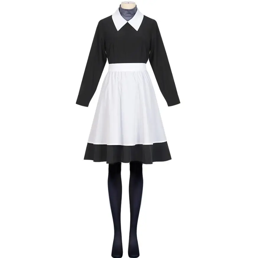 Anime Kuroi Misato Cosplay Costume Maid Dress Suit Waiter Worker Uniform Halloween Outfit Christmas Suit