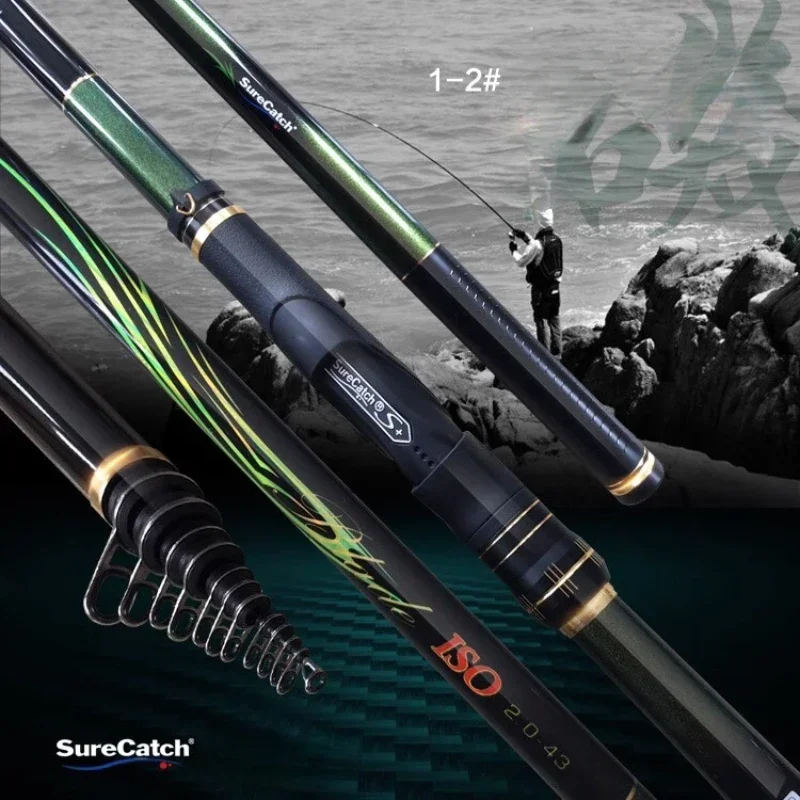 Rock Fishing Rod ISO Sea Fishing Rod Telescopic Fishing Rod Carbon Ultra Light Ultra Soft Oblique Guide Ring 4. 5.