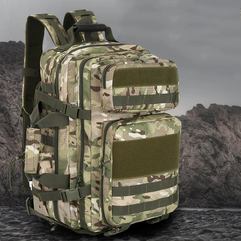 Tactical Travel Duffel Backpack Large Capacity Hiking Trekking Climbing Fishing Bag with Shoes Pocket Outdoor Hunting Train Pack