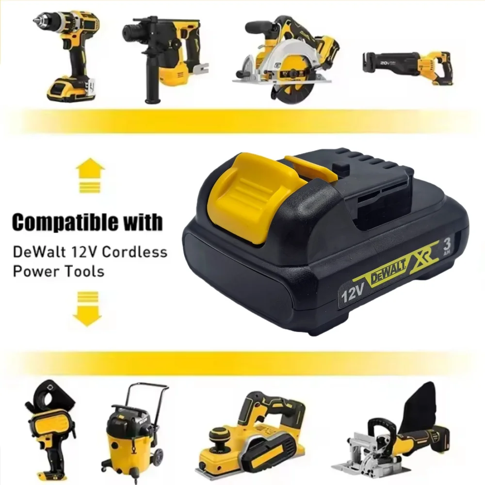 Original Dewalt 12V battery, lithium battery 12V3AH, DCB120DCB123DCB125DCB124DCB122DCD710 power tool driver program