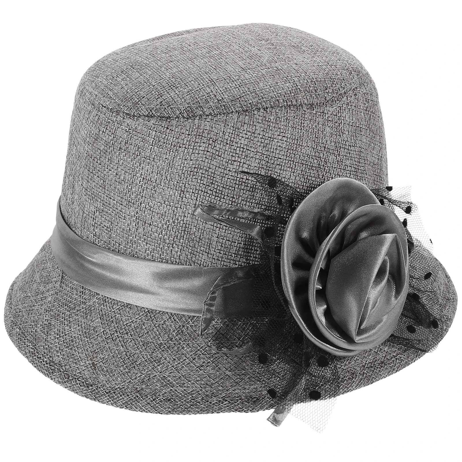 

Church Women Lace Flower Bucket For Women Vintage Tea Party Large Beanie Red Pot Hat Fashionable Warm Beanie Outdoor Hat