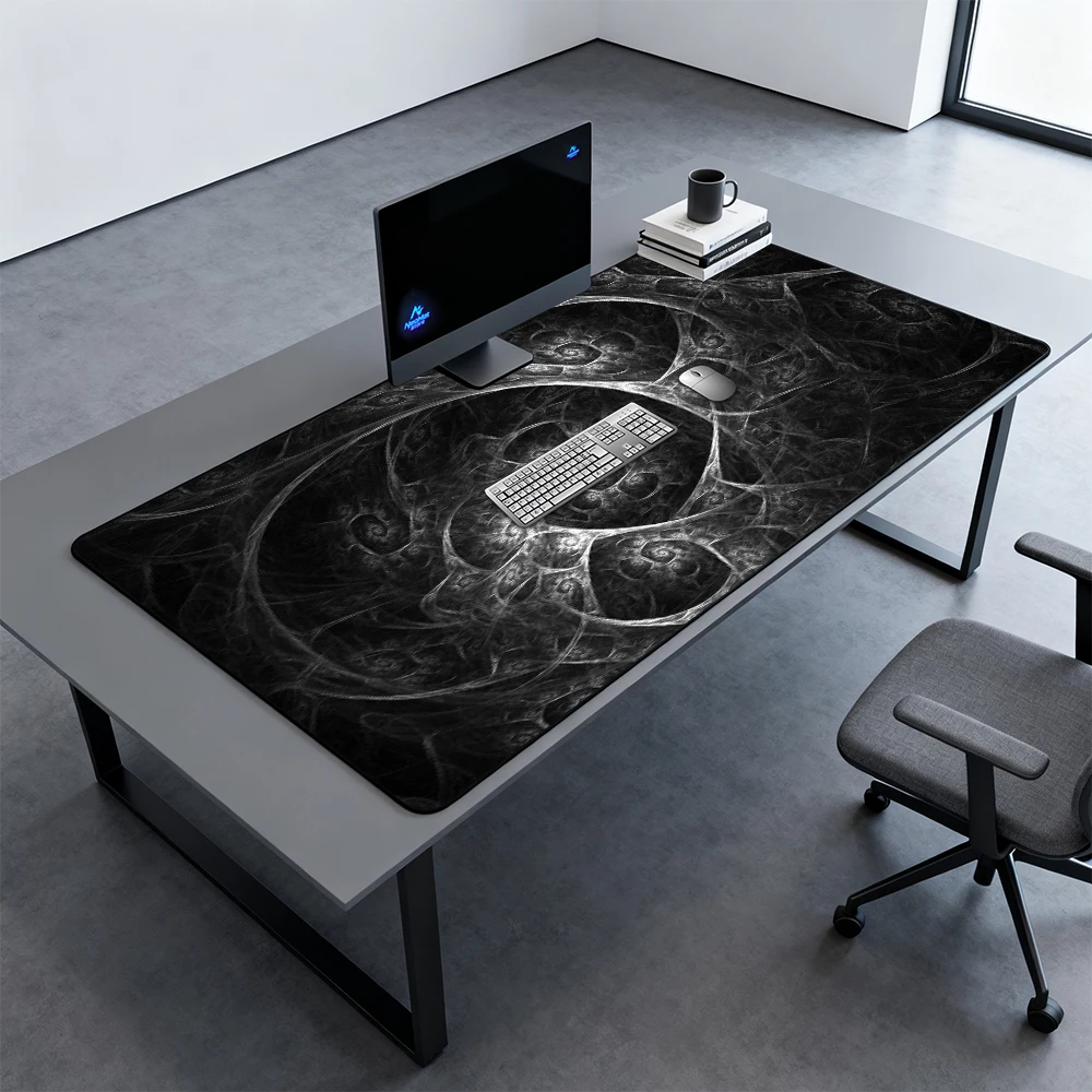 Large Extended Mouse Pad Black Desktop Accessories Keyboard Mat Non-slip Pad 1000mm 1200mm 1800mm Gaming Computer Table Mats