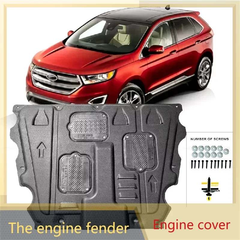 

For Ford Edge 2015-2023 Under Engine Guard Board Splash Shield Mud Fender Plate Cover Black Car Mudflap Mudapron Mudguard