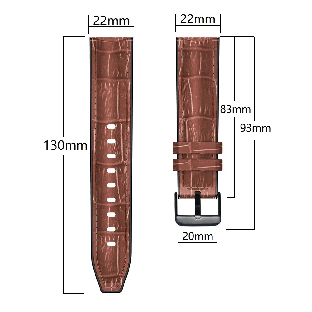 เปลี่ยนสายรัดข้อมือสำหรับ Huawei GT 3 /GT3 GT2 46มม.สายรัดข้อมือหนังสายรัดสำหรับนาฬิกา Huawei GT runner 46มม.สายรัดข้อมือ