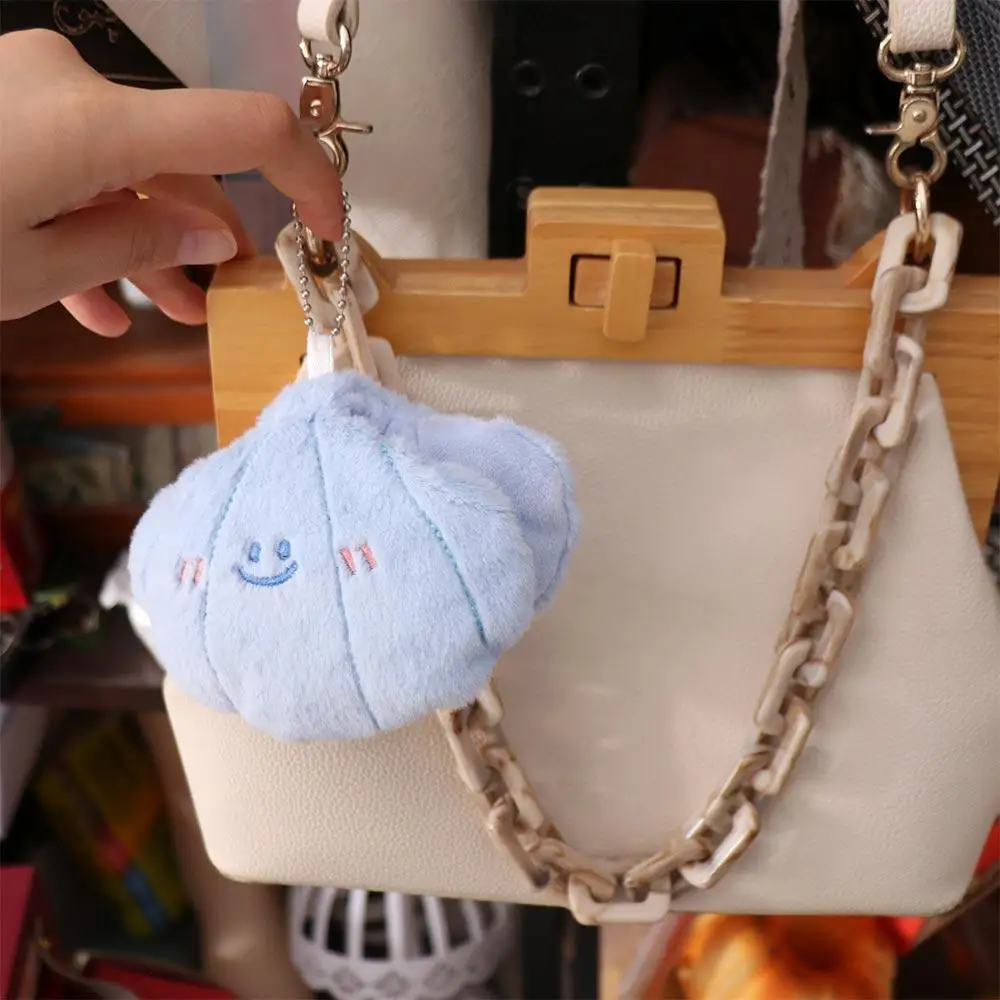 Keychain Plush Makeup Mirror Folding Blue Vanity Mirror Clamshell School Bag Pendant Small Mirror Unisex