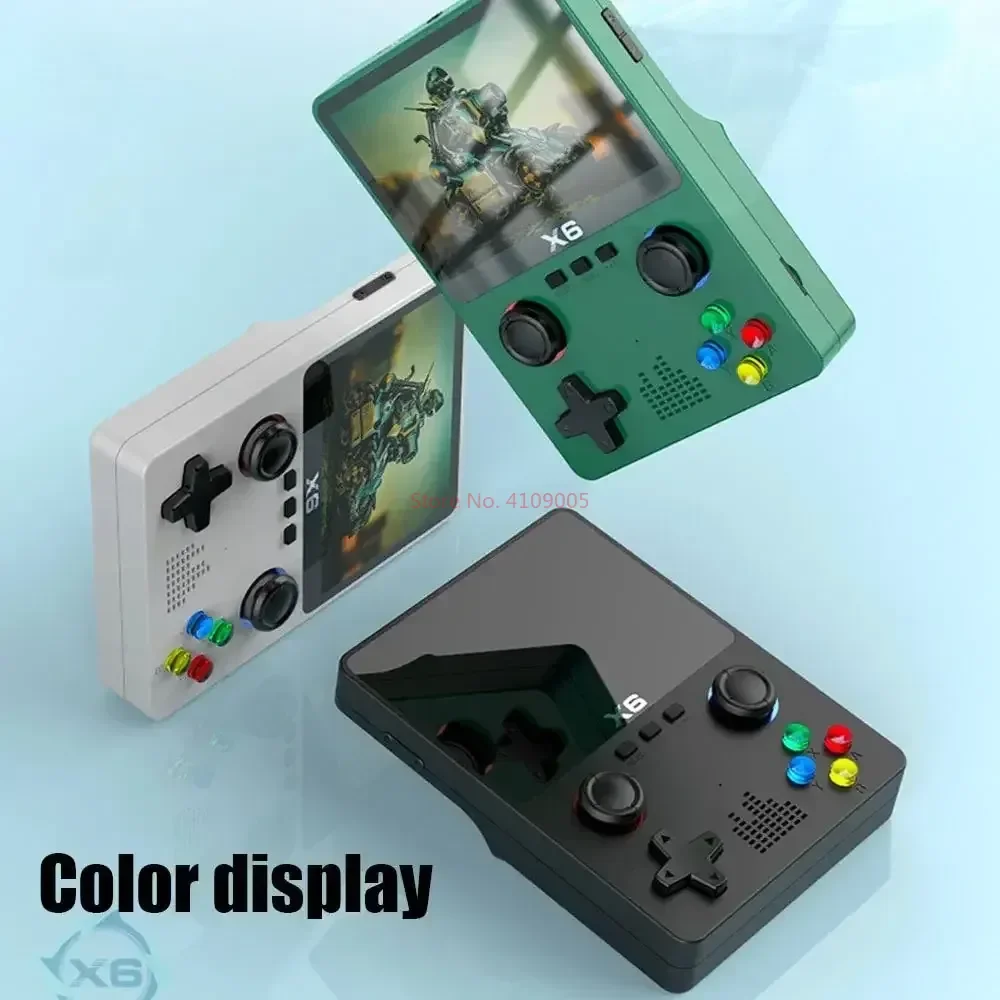 

2023 New X6 3.5Inch IPS Screen Handheld Game Player Dual Joystick 11 Simulators GBA Video Game Console for Kids Gifts