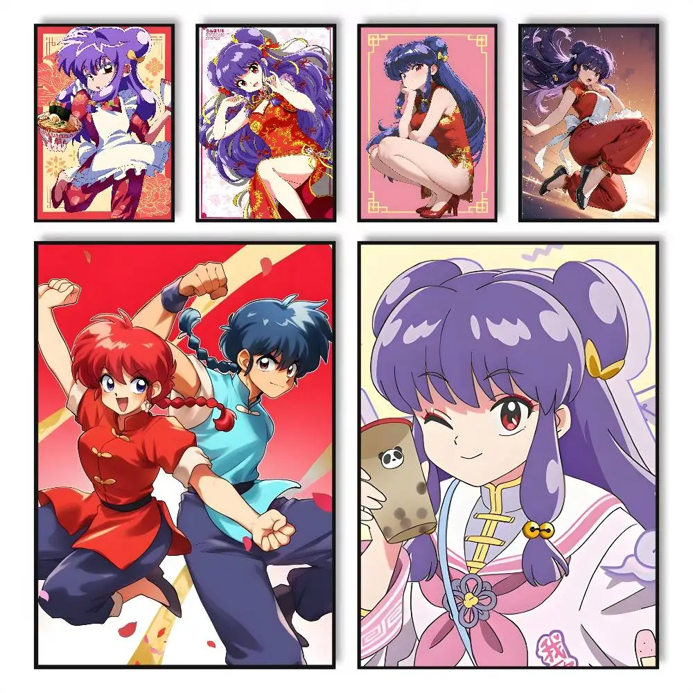 Anime R-Ranma Poster HD posters Self adhesive waterproof ideal for living room bedroom bar decoration