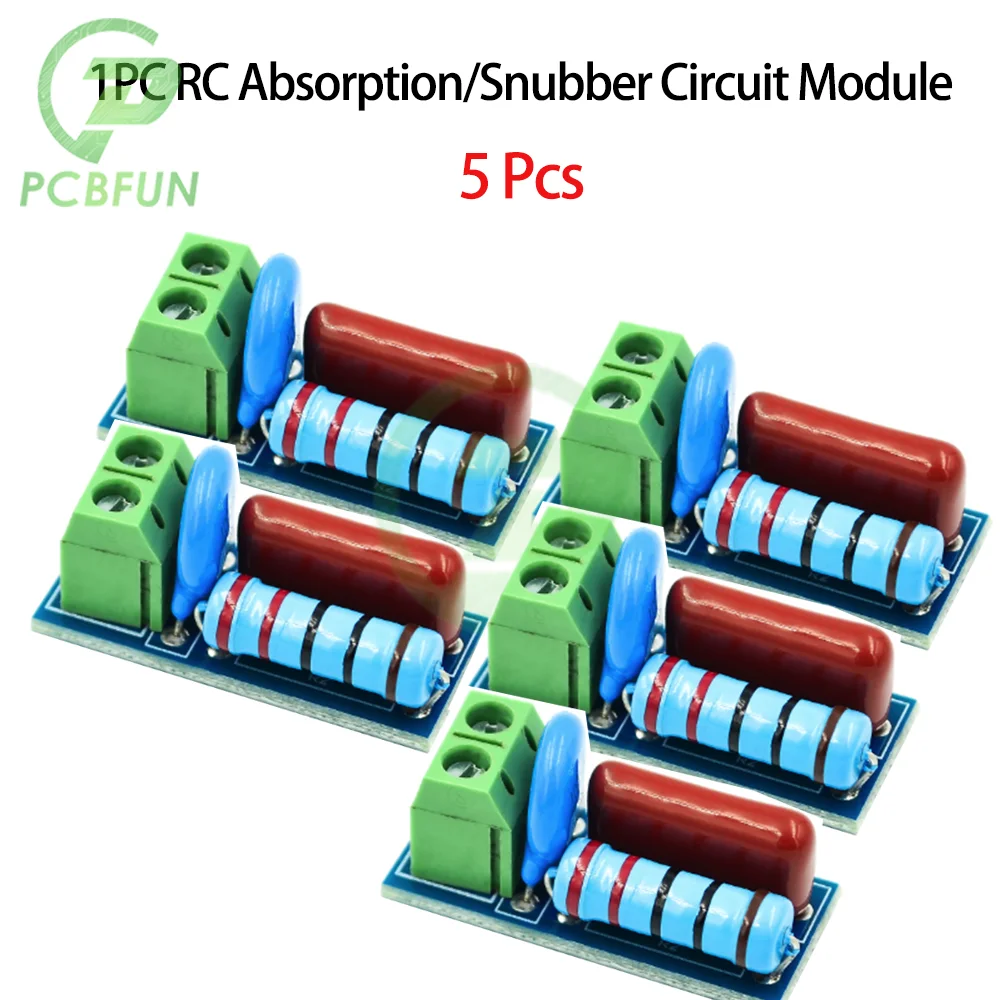 1-10P 1PC RC Absorption/Snubber Circuit Module Relay Contact Protection Resistance Surge RC Absorption Circuit Module