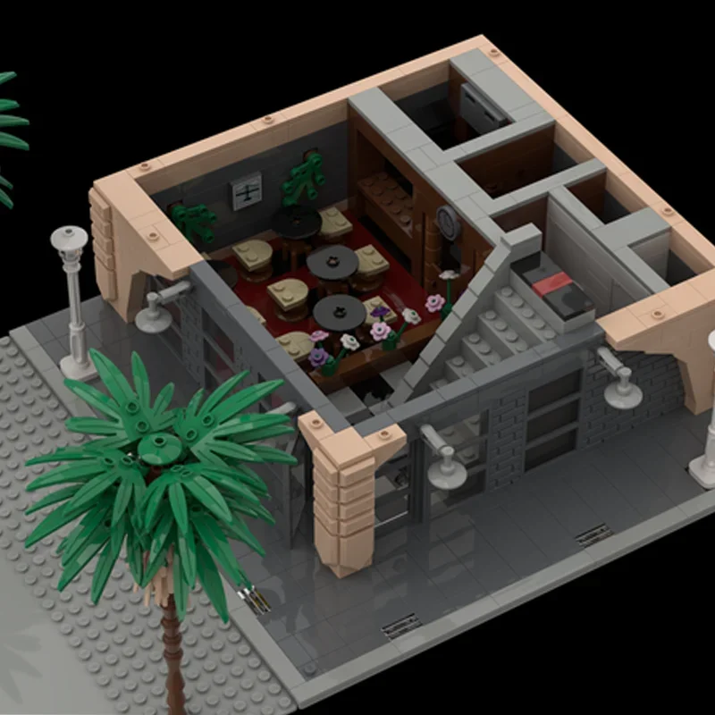 Modern Cinema 2569PCS Assembly Model, Includes Italian Restaurant And Two Cinema Halls, For Players Aged 12 And Above Blocks