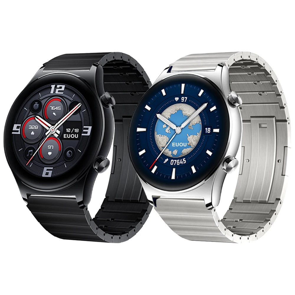 Honor watch gs 3/gs pro/magicwatch 2用メタルストラップ,交換用アクセサリー,チタン,46mm,22mm