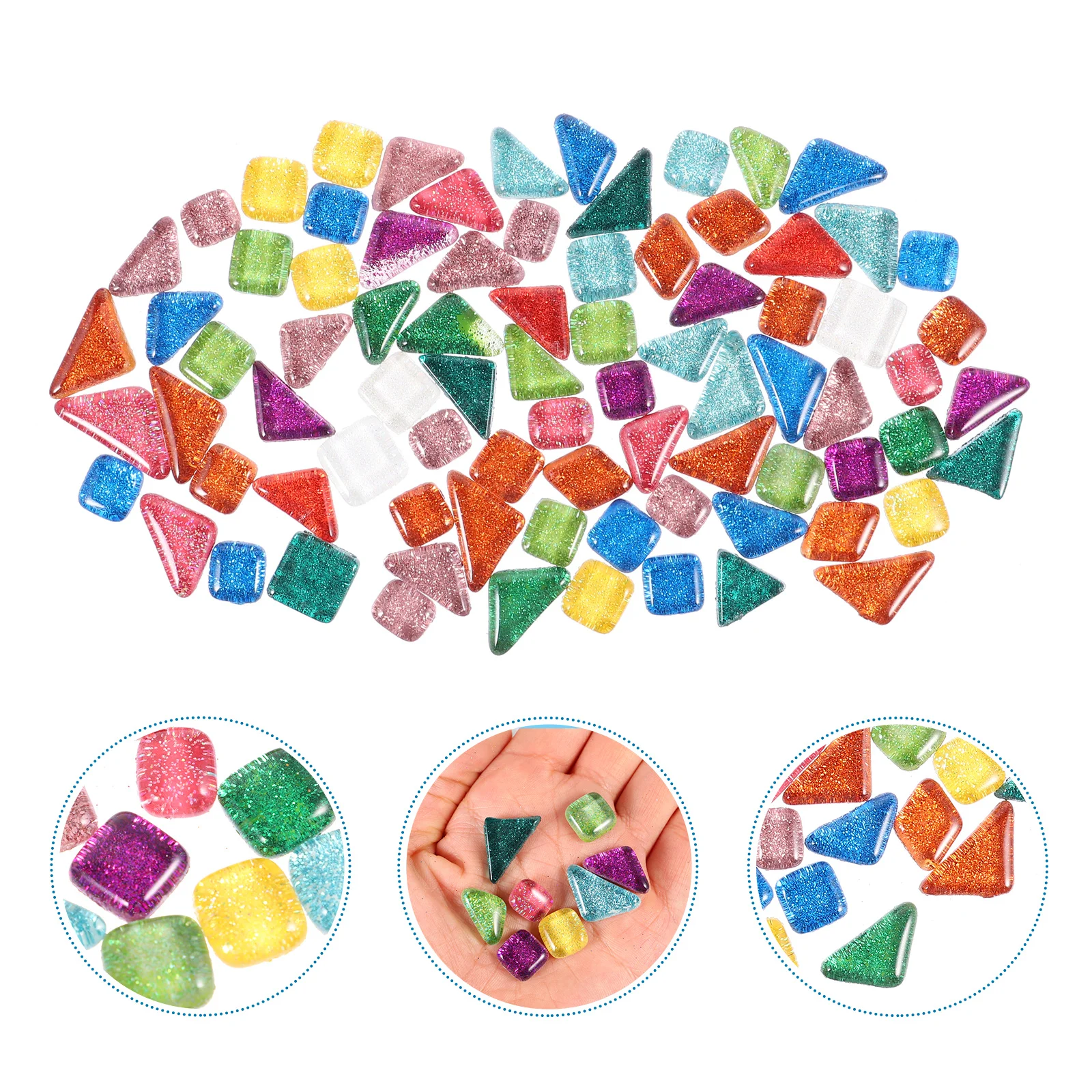 

1Pack Wearresistant Crystal Stones Colorful Design Smooth Surface Creative Decoration Lamp Table Tiles Irregular Tiles