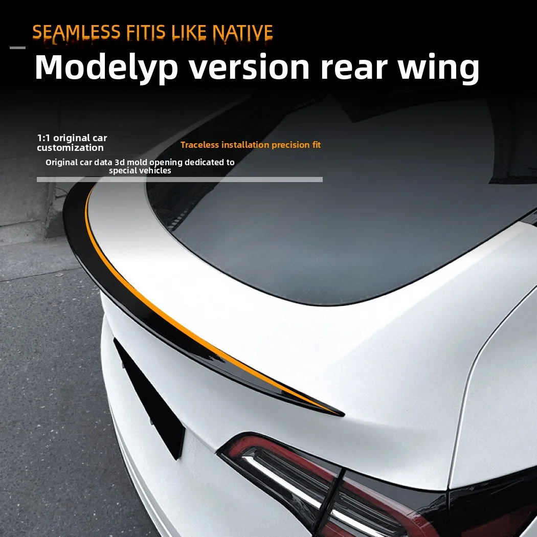 

Applicable for model y/s Performance P Version Rear Wing ABS Spoiler Rear Wing Car Modification Exterior Accessories