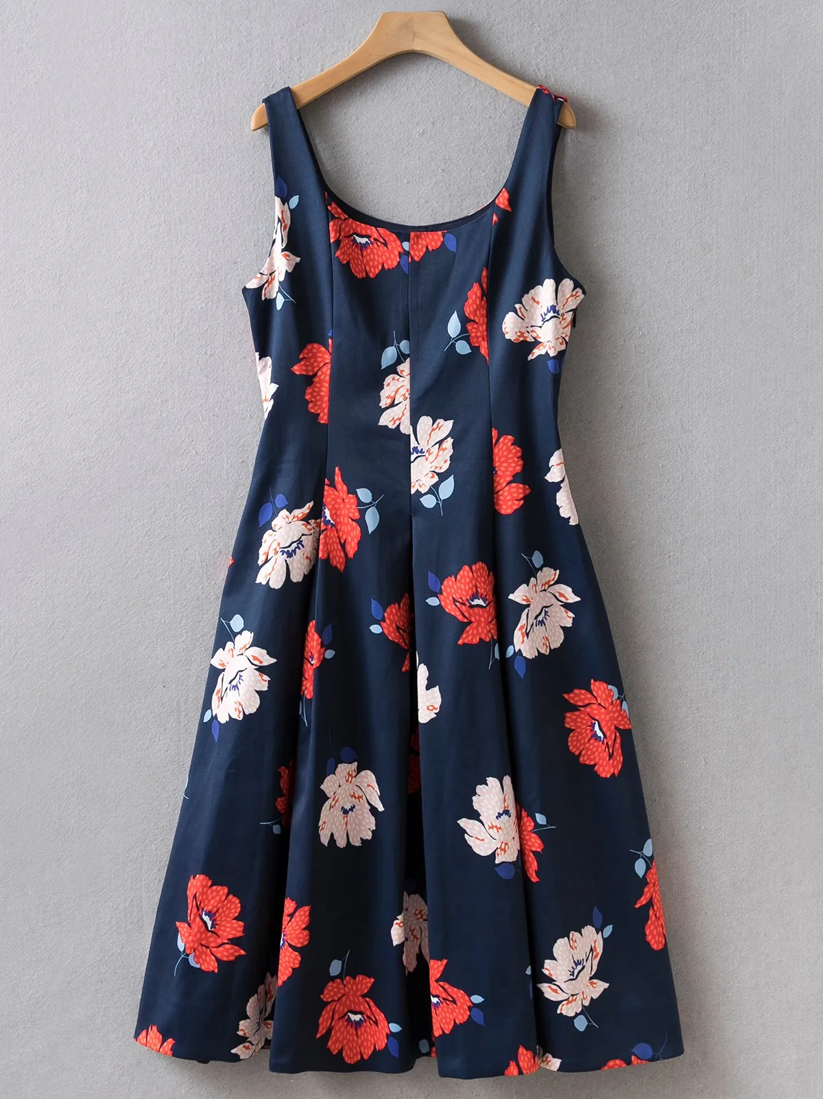 Floral Print Satin Midi Dress US 2-US 10