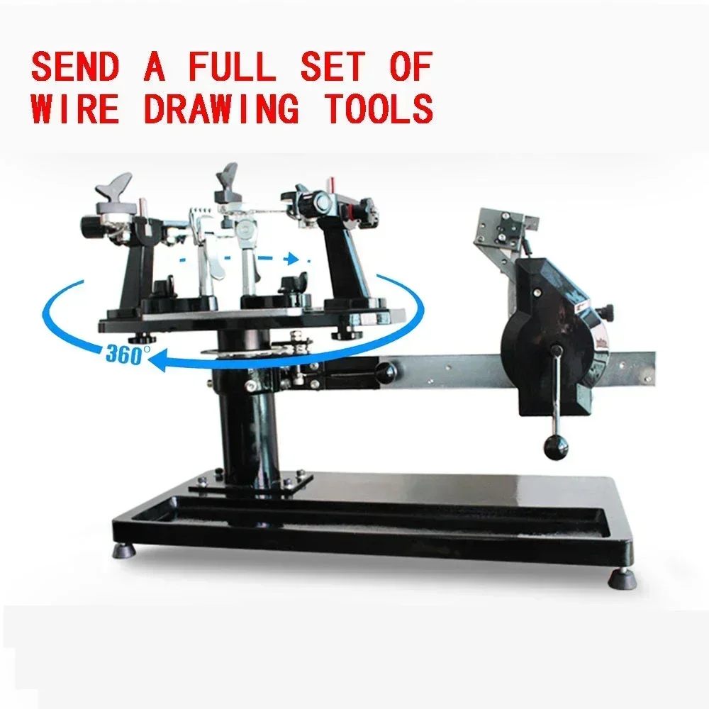 

2026 Hand-cranked Badminton Racket Tennis Racket Dual-purpose Black Classic Desktop Racket Stringing Machine With Tools SJ2026